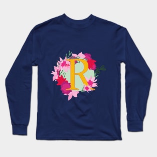 Monogram R, Personalized Initial Long Sleeve T-Shirt